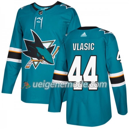 Herren Eishockey San Jose Sharks Trikot Marc-Edouard Vlasic 44 Adidas 2017-2018 Teal Authentic